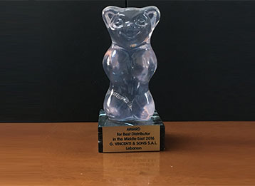 G Vincenti & Sons was awarded by HARIBO: Best Distributor in the Middle East for 2016